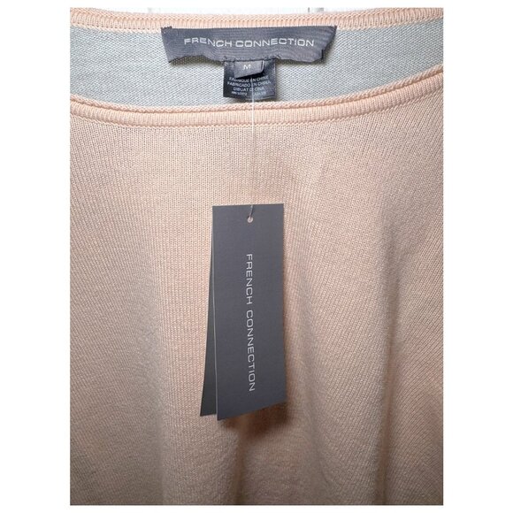 French Connection Peach & Gray Color Block Long Sleeve Sweater Women Medium NEW - Picture 5 of 6
